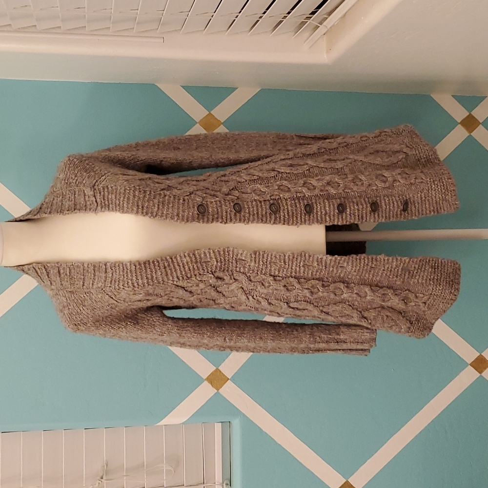 FREE PEOPLE Cableknit Fit & Flare Cardigan Sweater